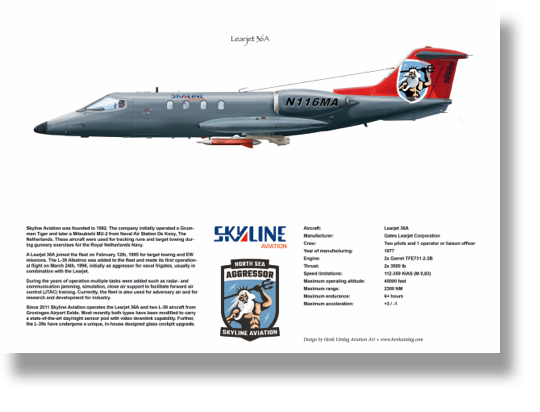 Commissioned work
Northsea Aggressor
Learjet 36A Target
SkyLine Aviation